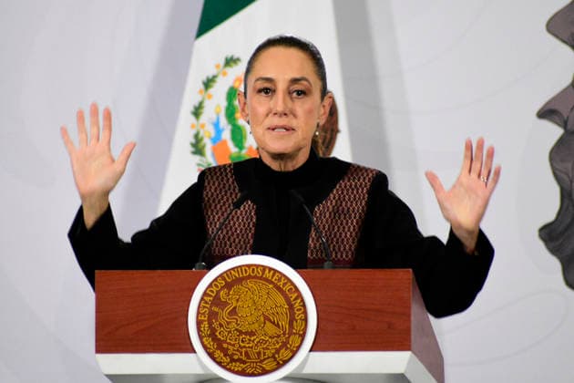 Mexico™s President Claudia Sheinbaum News Conference Mexican President Claudia Sheinbaum Pardo speaks about the increase the tourism within the Mexico is in Fashion (Mexico esta de Moda) campaign, during a briefing conference at the National Palace. on February 26, 2026 in Mexico City, Mexico. (Photo by Luis Barron Eyepix Group) Copyright: xLuisxBarronx xEyepixxGroupx LB_26022026_176986