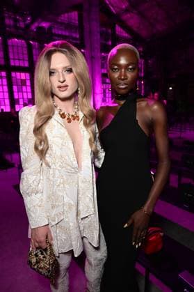 Milano Fashion Week - Women F W 26-27 Roberto Cavalli Fashion Show Front Row Milan, Italy Stephanie Glitter;Amina Ladymya Milano Fashion Week - Women F W 26-27 Roberto Cavalli Fashion Show Front Row Milan, Italy 26th February 2026 SGPItalia id 134540_001 * Not Exclusive  Copyright: xMAXxMONTINGELLI SGPx