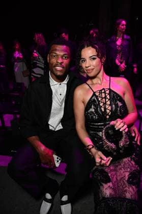 Milano Fashion Week - Women F W 26-27 Roberto Cavalli Fashion Show Front Row Milan, Italy Denzel Dumfries;Jaimy Kenswiel Milano Fashion Week - Women F W 26-27 Roberto Cavalli Fashion Show Front Row Milan, Italy 26th February 2026 SGPItalia id 134540_001 * Not Exclusive  Copyright: xMAXxMONTINGELLI SGPx