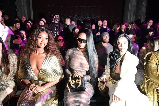 Milano Fashion Week - Women F W 26-27 Roberto Cavalli Fashion Show Front Row Milan, Italy Coco Jones;Alba Melendo;?;Becky G Milano Fashion Week - Women F W 26-27 Roberto Cavalli Fashion Show Front Row Milan, Italy 26th February 2026 SGPItalia id 134540_001 * Not Exclusive  Copyright: xMAXxMONTINGELLI SGPx