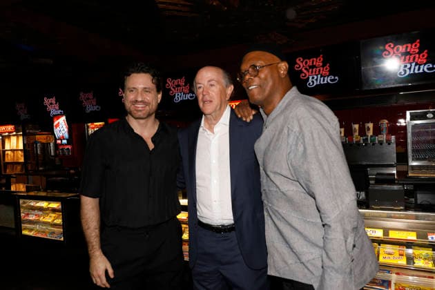 February 26, 2026, Los Angeles, California, USA: Edgar Ramirez, John Davis, Samuel L Jackson at a ceremony honoring producer John Davis with hand and foot prints at the TCL Chinese Theatre IMAX. Los Angeles USA - ZUMAg107 20260226_zep_g107_002 Copyright: xNinaxPrommerx