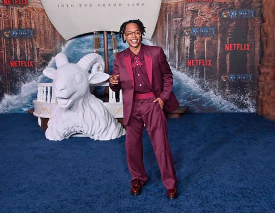 Cast member Jacob Romero Gibson attends Netflix s One Piece: Into the Grand Line Season 2 fan event at the United Theater On Broadway in downtown Los Angeles on Thursday, February 26, 2026. Storyline: Follows Monkey D. Luffy and his Straw Hat Pirates as they explore the dangerous Grand Line to find the legendary One Piece treasure and become the Pirate King. The story emphasizes friendship, adventure, and overcoming immense, often dark hardships in a world controlled by a corrupt government.  LAP20260226837 JIMxRUYMEN