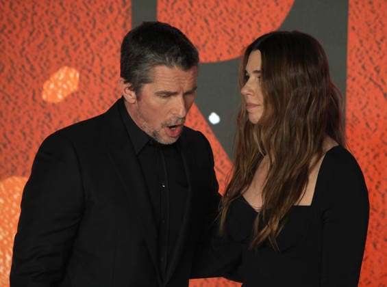The Bride UK premiere London, UK. Christian Bale and Sibi Blai at The Bride UK premiere. Leicester Square. 26th February 2026. LMK11-S270226-001 Steve Bealing Landmark Media 