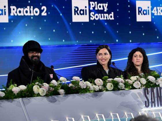 Sanremo, 76th Italian Song Festival - photocall Serana Brancale, Gregory Porter, and Delia - pictured: Serana Brancale, Gregory Porter, and Delia  Copyright: xTerenghi PoolxSanremo02x xipa-agency.netx xPoolxSanremox02x IPA_Agency_IPA72099743