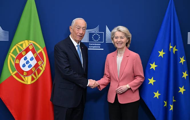 News Themen der Woche KW09 Portugal s President Marcelo Rebelo de Sousa in Brussels BRUSSELS, BELGIUM - FEBRUARY 27: Portugal s President Marcelo Rebelo de Sousa (L) meets with European Commission President Ursula von der Leyen (R) in Brussels, Belgium on February 27, 2026. Dursun Aydemir Anadolu Brussels Belgium. Editorial use only. Please get in touch for any other usage.  Copyright: x2026xAnadoluxDursunxAydemirx