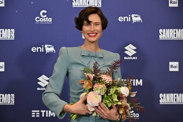 Foto IPP Felice De Martino Sanremo 27 02 2026 76° Festival della canzone italiana Nella foto: la top model Bianca Balti Italy Photo Press World Copyright
