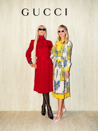 Milan, Milan Women s Fashion Week Fall Winter 2026 27 - Gucci Fashion Show - Guests - Pictured: Paris and Nicky Hilton  Copyright: xRiccardoxGiordanox xipa-agency.netx xRiccardoxGiordanox IPA_Agency_IPA72105264