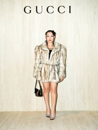 MFW - Guests at GUCCI Runway - Arrivals BELLA POARCH at the Gucci Fashion Show during Milan Women s Fashion Week Fall Winter 2026 27 in Milan. Milan, Italy, February 27, 2026. Photo by Riccardo Giordano IPA ABACAPRESS.COM Milan Italy  Copyright: xGiordanoxRiccardo IPA ABACAx