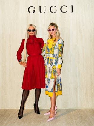 MFW - Paris and Nicky Hilton at GUCCI Runway - Arrivals Paris and Nicky Hilton at the Gucci Fashion Show during Milan Women s Fashion Week Fall Winter 2026 27 in Milan. Milan, Italy, February 27, 2026. Photo by Riccardo Giordano IPA ABACAPRESS.COM Milan Italy  Copyright: xGiordanoxRiccardo IPA ABACAx