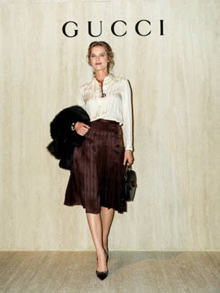 MFW - Eva Herzigova at GUCCI Runway - Arrivals Eva Herzigova at the Gucci Fashion Show during Milan Women s Fashion Week Fall Winter 2026 27 in Milan. Milan, Italy, February 27, 2026. Photo by Riccardo Giordano IPA ABACAPRESS.COM Milan Italy  Copyright: xGiordanoxRiccardo IPA ABACAx