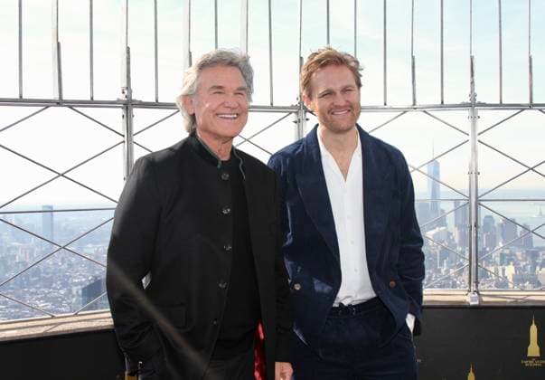 RECORD DATE NOT STATED Kurt and Wyatt Russell visit the Empire State Building for photo opportunity. (NEW) Kurt and Wyatt Russell visit the Empire State Building for photo opportunity. February 27, 2026, New York, USA: Kurt and Wyatt Russell visit the Empire State Building Observatory for a photo opportunity to celebrate the season two premiere of Apple TV™s Monarch: Legacy of Monsters, which will premiere globally on Apple TV on Friday, February 27, 2026 with the first episode. Credit: Niyi Fote Thenews2 (Foto: Niyi Fote Thenews2 imago images) Kurt and Wyatt Russell visit the Empire State Building for photo opportunity.  Copyright: xNiyixFotex