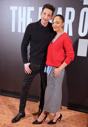 Adrien Brody and Tessa Thompson at The Fear Of 13 - New York Actors Tessa Thompson and Adrien Brody attend media day for their broadway show debut of The Fear of 13 at the James Earl Jones Theatre in New York, NY on February 27, 2026. Photo by Charles Guerin ABACAPRESS.COM New York NY  Copyright: xGuerinxCharles ABACAx
