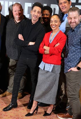 Adrien Brody and Tessa Thompson at The Fear Of 13 - New York Actors Tessa Thompson and Adrien Brody attend media day for their broadway show debut of The Fear of 13 at the James Earl Jones Theatre in New York, NY on February 27, 2026. Photo by Charles Guerin ABACAPRESS.COM New York NY  Copyright: xGuerinxCharles ABACAx