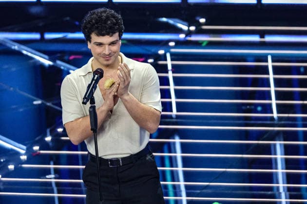 Live Music Show - 76Â° Festival di Sanremo 2026 - 3^ Serata LEO GASMAN on stage during the third night of the Festival Sanremo during 76Â° Festival di Sanremo 2026 - 3^ Serata , Live Music Show in Sanremo, Italy, February 27 2026 Sanremo Sanremo Italy Copyright: xRenataxRoattinox xLiveMediax LPM_2317950