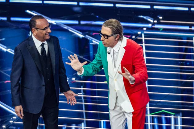 Live Music Show - 76Â° Festival di Sanremo 2026 - 3^ Serata LAPO AND CARLO CONTI on stage during the third night of the Festival Sanremo during 76Â° Festival di Sanremo 2026 - 3^ Serata , Live Music Show in Sanremo, Italy, February 27 2026 Sanremo Sanremo Italy Copyright: xRenataxRoattinox xLiveMediax LPM_2317930