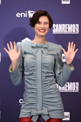 February 27, 2026, Sanremo, Rome, Italy: February 27, 2026, Sanremo. 76th Italian Song Festival. Photocall. Pictured: Bianca Balti Sanremo Italy  - ZUMAa289 20260227_zia_a289_048 Copyright: xMariaxLauraxAntonellix
