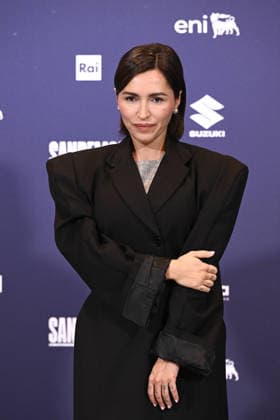 February 27, 2026, Sanremo, Rome, Italy: February 27, 2026, Sanremo. 76th Italian Song Festival. Photocall. Pictured: Serena Brancale. Sanremo Italy  - ZUMAa289 20260227_zia_a289_071 Copyright: xMariaxLauraxAntonellix