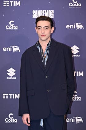 February 27, 2026, Sanremo, Rome, Italy: February 27, 2026, Sanremo. 76th Italian Song Festival. Photocall. Pictured: Michele Bravi. Sanremo Italy  - ZUMAa289 20260227_zia_a289_078 Copyright: xMariaxLauraxAntonellix