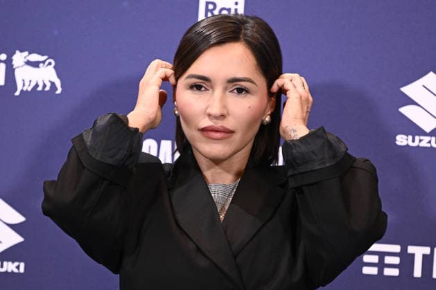 February 27, 2026, Sanremo, Rome, Italy: February 27, 2026, Sanremo. 76th Italian Song Festival. Photocall. Pictured: Serena Brancale. Sanremo Italy  - ZUMAa289 20260227_zia_a289_084 Copyright: xMariaxLauraxAntonellix