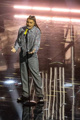 Live Music Show - 76Â° Festival di Sanremo 2026 - 3^ Serata SAYF on stage during the third night of the Festival Sanremo during 76Â° Festival di Sanremo 2026 - 3^ Serata , Live Music Show in Sanremo, Italy, February 27 2026 Sanremo Sanremo Italy Copyright: xRenataxRoattinox xLiveMediax LPM_2317803