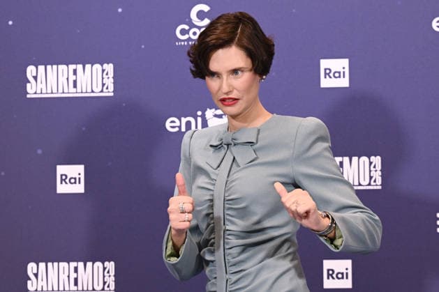 February 27, 2026, Sanremo, Rome, Italy: February 27, 2026, Sanremo. 76th Italian Song Festival. Photocall. Pictured: Bianca Balti Sanremo Italy  - ZUMAa289 20260227_zia_a289_131 Copyright: xMariaxLauraxAntonellix