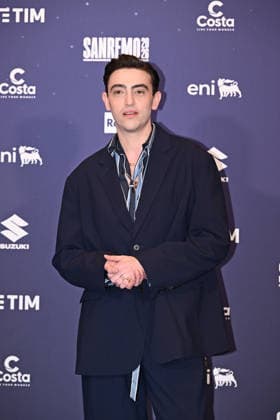 February 27, 2026, Sanremo, Rome, Italy: February 27, 2026, Sanremo. 76th Italian Song Festival. Photocall. Pictured: Michele Bravi. Sanremo Italy  - ZUMAa289 20260227_zia_a289_140 Copyright: xMariaxLauraxAntonellix