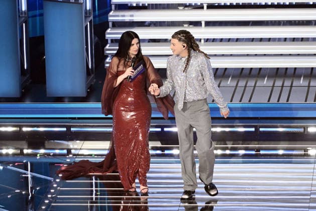 February 27, 2026, Sanremo, Rome, Italy: February 26, 2026, Sanremo. 76th Italian Song Festival. Third Night. Pictured: Laura Pausini, Safi Sanremo Italy  - ZUMAa289 20260227_zia_a289_128 Copyright: xMariaxLauraxAntonellix