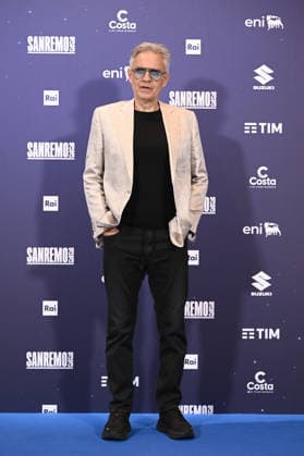 February 27, 2026, Sanremo, Rome, Italy: February 27, 2026, Sanremo. 76th Italian Song Festival. Photocall. Pictured: Andrea Bocelli and Veronica Berti. Sanremo Italy  - ZUMAa289 20260227_zia_a289_181 Copyright: xMariaxLauraxAntonellix