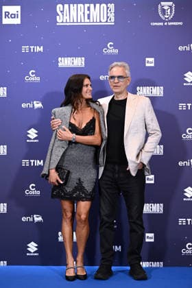 February 27, 2026, Sanremo, Rome, Italy: February 27, 2026, Sanremo. 76th Italian Song Festival. Photocall. Pictured: Andrea Bocelli and Veronica Berti. Sanremo Italy  - ZUMAa289 20260227_zia_a289_195 Copyright: xMariaxLauraxAntonellix