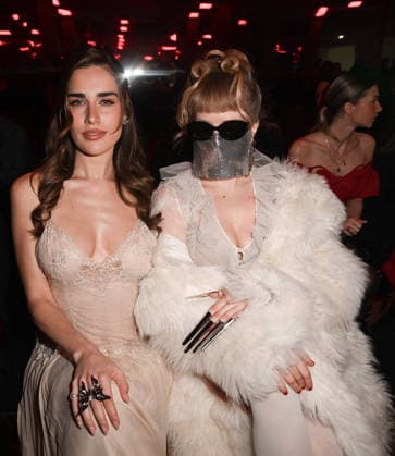 Milan, Milan Women s Fashion Week Fall Winter 2026 27 - Women s Fashion, Fall Winter 2026 27 - Blumarine fashion show - front row in the photo: Miss Keta, Clara Soccini  Copyright: xSimonaxChiocciax xipa-agency.netx xFotosickix IPA_Agency_IPA72114158