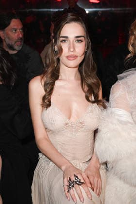 Milan, Milan Women s Fashion Week Fall Winter 2026 27 - Women s Fashion, Fall Winter 2026 27 - Blumarine fashion show - front row in the photo: Clara Soccini  Copyright: xSimonaxChiocciax xipa-agency.netx xFotosickix IPA_Agency_IPA72114164