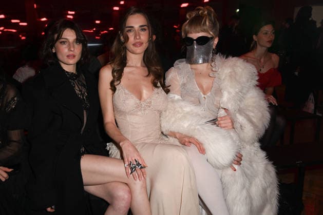 Milan, Milan Women s Fashion Week Fall Winter 2026 27 - Women s Fashion, Fall Winter 2026 27 - Blumarine fashion show - front row in the photo: Miss Keta, Alice Pagani, Clara Soccini  Copyright: xSimonaxChiocciax xipa-agency.netx xFotosickix IPA_Agency_IPA72114198