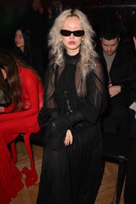 Milan, Milan Women s Fashion Week Fall Winter 2026 27 - Women s Fashion, Fall Winter 2026 27 - Blumarine fashion show - front row in the photo: guest  Copyright: xSimonaxChiocciax xipa-agency.netx xFotosickix IPA_Agency_IPA72114204