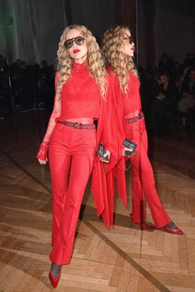 Milan, Milan Women s Fashion Week Fall Winter 2026 27 - Women s Fashion, Fall Winter 2026 27 - Blumarine fashion show - front row in the photo: Clara Berry  Copyright: xSimonaxChiocciax xipa-agency.netx xFotosickix IPA_Agency_IPA72114259