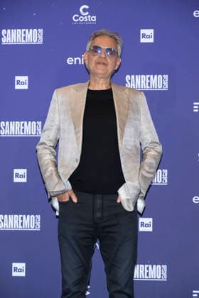 76th Italian Song Festival of Sanremo Photocall Andrea Bocelli and wier Veronica Berti Teatro Aristo Press Room Sanremo, Italy Andrea Bocelli 76th Italian Song Festival of Sanremo Photocall Andrea Bocelli and wier Veronica Berti Teatro Aristo Press Room Sanremo, Italy February 2026 SGPItalia id 134399_058 Not Exclusive  Copyright: xAlfonsoxCatalano SGPx