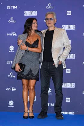 76th Italian Song Festival of Sanremo Photocall Andrea Bocelli and wier Veronica Berti Teatro Aristo Press Room Sanremo, Italy Andrea Bocelli; Veronica Berti 76th Italian Song Festival of Sanremo Photocall Andrea Bocelli and wier Veronica Berti Teatro Aristo Press Room Sanremo, Italy February 2026 SGPItalia id 134399_058 Not Exclusive  Copyright: xAlfonsoxCatalano SGPx