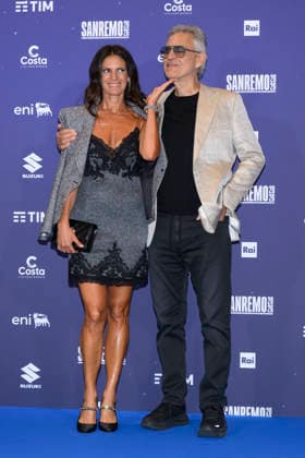 76th Italian Song Festival of Sanremo Photocall Andrea Bocelli and wier Veronica Berti Teatro Aristo Press Room Sanremo, Italy Andrea Bocelli; Veronica Berti 76th Italian Song Festival of Sanremo Photocall Andrea Bocelli and wier Veronica Berti Teatro Aristo Press Room Sanremo, Italy February 2026 SGPItalia id 134399_058 Not Exclusive  Copyright: xAlfonsoxCatalano SGPx