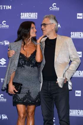 76th Italian Song Festival of Sanremo Photocall Andrea Bocelli and wier Veronica Berti Teatro Aristo Press Room Sanremo, Italy Andrea Bocelli; Veronica Berti 76th Italian Song Festival of Sanremo Photocall Andrea Bocelli and wier Veronica Berti Teatro Aristo Press Room Sanremo, Italy February 2026 SGPItalia id 134399_058 Not Exclusive  Copyright: xAlfonsoxCatalano SGPx