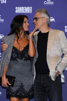 76th Italian Song Festival of Sanremo Photocall Andrea Bocelli and wier Veronica Berti Teatro Aristo Press Room Sanremo, Italy Andrea Bocelli; Veronica Berti 76th Italian Song Festival of Sanremo Photocall Andrea Bocelli and wier Veronica Berti Teatro Aristo Press Room Sanremo, Italy February 2026 SGPItalia id 134399_058 Not Exclusive  Copyright: xAlfonsoxCatalano SGPx