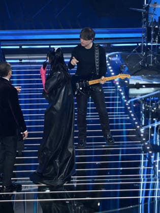 Sanremo, 76th Italian Song Festival - fourth evening. In the photo Laura Pausini, Paolo Carta  Copyright: xAlbertoxTerenghix xPoolxSanremox02x xipa-agency.netx xPoolxSanremox02x IPA_Agency_IPA72117720