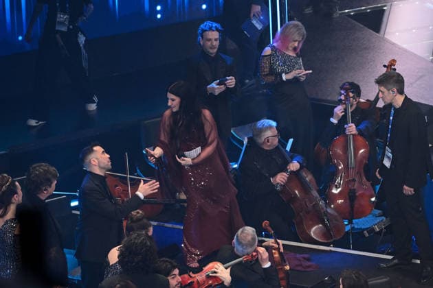 February 27, 2026, Sanremo, Rome, Italy: 76th Italian Song Festival. Pictured: Laura Pausini . Sanremo. Italy 26 Feb 2026 Sanremo Italy  - ZUMAa289 20260227_zia_a289_263 Copyright: xMariaxLauraxAntonellix