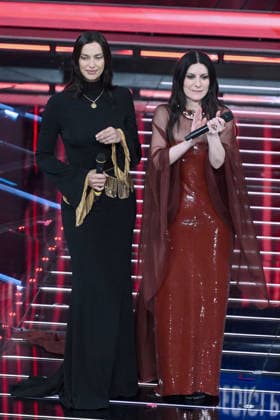 February 27, 2026, Sanremo, Rome, Italy: 76th Italian Song Festival. Pictured: Laura Pausini, Irina Shayk . Sanremo. Italy 26 Feb 2026 Sanremo Italy  - ZUMAa289 20260227_zia_a289_322 Copyright: xMariaxLauraxAntonellix