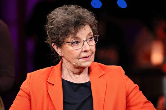 MDR - Riverboat. Schauzspielerin Monika Baumgartner anläßlich der Aufzeichnung der MDR - Talkshow Riverboat am 27.02.2026 in der Mediacity Leipzig. 20260227ADO0058