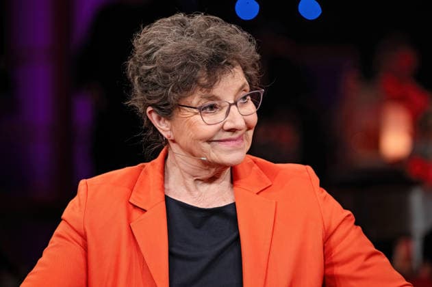 MDR - Riverboat. Schauzspielerin Monika Baumgartner anläßlich der Aufzeichnung der MDR - Talkshow Riverboat am 27.02.2026 in der Mediacity Leipzig. 20260227ADO0059
