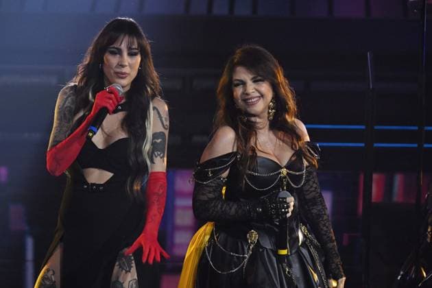 Foto IPP Felice De Martino Sanremo 26 02 2026 76° Festival della canzone italiana - quarta serata serata cover Nella foto Bambole di Pezza con Cristina D’Avena Italy Photo Press World Copyright