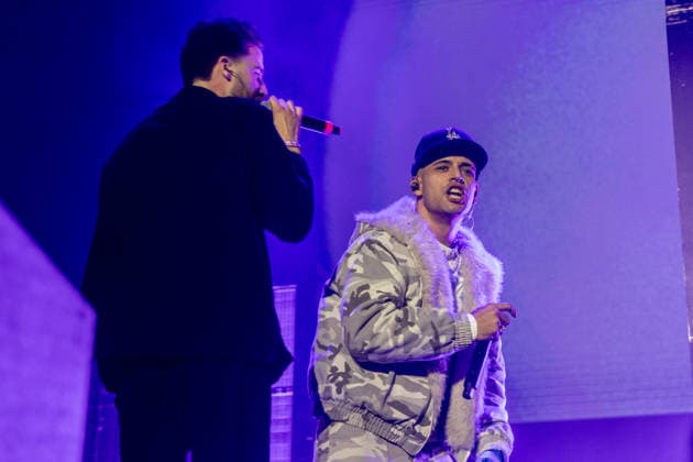 Fernando Costa concert in Madrid Artist Fernando Costa d and singer Juancho Marqués i during a performance at the Movistar Arena, on February 27, 2026, in Madrid Spain Costa is a rapper and songwriter who has established himself as one of the strongest names in national rap thanks to a raw, neighborhood and very direct style 27 FEBRUARY 2026 MUSIC MUSIC RAPHER COMPOSER RAP CONCI Madrid Madrid Madrid Spain  Copyright: xRicardoxRubiox 7326289