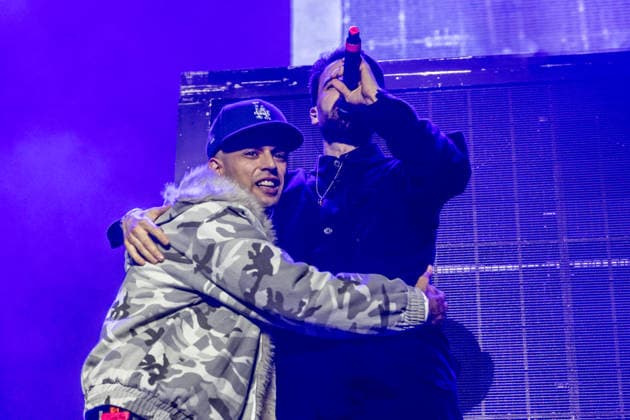 Fernando Costa concert in Madrid Artist Fernando Costa i and singer Juancho Marqués d during a performance at the Movistar Arena, on February 27, 2026, in Madrid Spain Costa is a rapper and songwriter who has established himself as one of the strongest names in national rap thanks to a raw, neighborhood and very direct style 27 FEBRUARY 2026 MUSIC MUSIC RAPHER COMPOSER RAP CONCI Madrid Madrid Madrid Spain  Copyright: xRicardoxRubiox 7326288