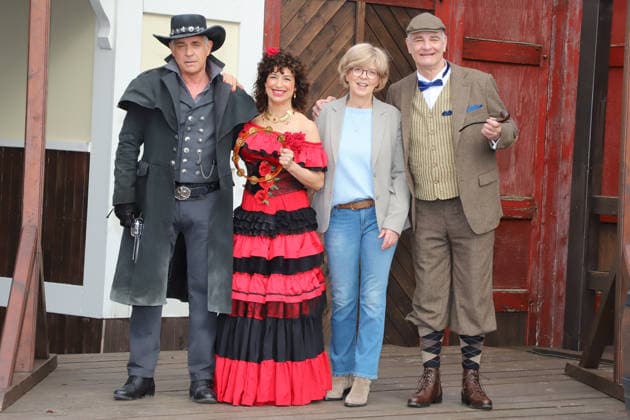 Präsentation des neuen Karl May Casts - Das Tal des Todes Florian Fitz, Isabel Varell, Heinrich Schafmeister, Ute Thienel, Präsentation des neuen Karl May Casts Das Tal des Todes, Bad Segeberg, 27.02.2026 Copyright: xEventpressxBecherx