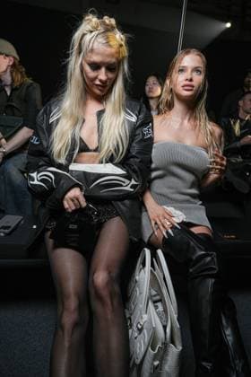 Milan, Milan Women s Fashion Week: Fall Winter 2026 27 - Women s Fashion, Fall Winter 2026 27 - GCDS fashion show - front raw in the photo: Elena Perminova Alla Bruletova  Copyright: xRiccardoxGiordanox xipa-agency.netx xRiccardoxGIordanox IPA_Agency_IPA72123038