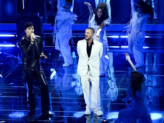 Sanremo, 76th Italian Song Festival. Fourth Evening. Pictured: Raf with The Kolors.  Copyright: xMaurizioxD Avanzox xipa-agency.netx xPoolxSanremox02x IPA_Agency_IPA72124549